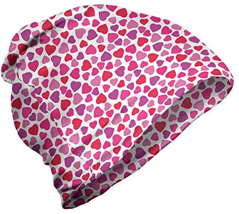 ABAKUHAUS Valentinstag Unisex Beanie, Simple Love Herzen, Wandern im Freien, Pink Fuchsie