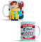 OyC Original y Creativo Taza Novio - Taza Aquí Bebe el Mejor Novio del Mundo/Taza aqui Bebe un Super Novio/Taza con Frase y Dibujo Personalizada con Nombre (Novio)