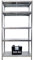 GRIMA Scaffale in metallo zincato con 5 ripiani regolabili - 100x50x195 cm (260 kg per ripiano, totale 1300Kg) Ripiani in metallo per garage, dispensa e officina con sistema di incastro