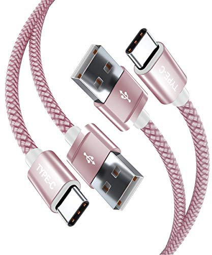 Basesailor USB C Ladekabel 2M 2Stück,Nylon Typ C Datenkabel für New Kindle Paperwhite 11 Gen 2021,iPad Pro 10 Mini 6 Air 5 4 2020,Moto G50 G30 G9 Plus Razr 5G,Samsung Galaxy Fold 5,A54 A34 A42,CarPlay