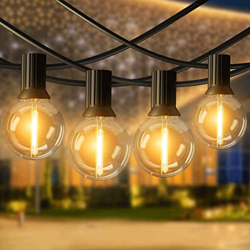FARNY Lichterkette Außen, 36M Lichterkette Glühbirnen 60 LEDs Lichterkette Große Birnen IP45 Wasserdicht Lichterketten Innen Dekoration 2700K Warmweiß für Garten, Terrasse, Hochzeiten, Weihnachten