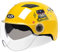 3/4 Open Face Motorradhelme mit Doppelvisier Erwachsener Sommer Fahrradhalbhelm Männer Frauen Cruiser Leichter atmungsaktiver niedlicher ECE / DOT-zugelassener Helm,Lemon Yellow,One Size