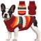 Kuoser Warmer Hundepullover für Kleine und Mittelgroße Hunde, Fleece Hunde Kleidung für Winter, Rot XXL