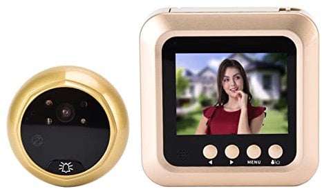 Serlium Ring Video Türklingel, 720P Drahtlose Türklingel Kamera 145° Weitwinkel Video Türklingel Drahtlos mit 2,4 Zoll TFT LCD Bildschirm für den Haushalt