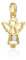 NKlaus Kettenanhänger kleines Engel 333 Gelb Gold 8 Karat 12x10mm Bicolor Glanz Amulett Schutzengel Talisman 9491