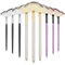 9 Pieces Facial Fan Mask Brushes, Soft Facial Applicator Brushes Tools for Peel Glycolic Makeup for Mud Cream(Champagne, Purple, Black)