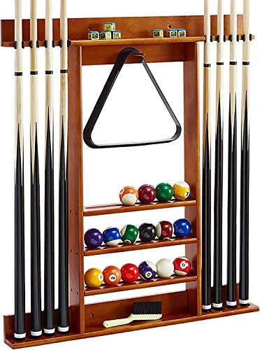Billard-Queue-Rack Wandhalterung Pool-Queue-Rack-Ständer, Holz-Billard-Pool-Stick-Halter, für Angelruten-Golfschläger-Spielhallen (Color : Style 1)