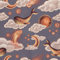 HEKO PANELS Stoff Oxford Wasserdichte Meterware Canvas-Stoff Polyester Stoff Zum Nähen Nähstoffe Dekostoffe Wasserabweisend Blickdicht Himmel Wale 2 Meter 155 x 200 cm