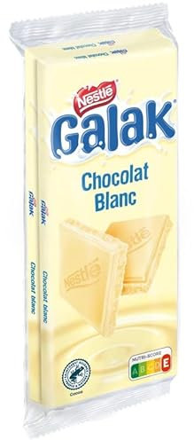 NESTLE GALAK - Le goût unique du chocolat blanc en tablette de 200G - Epicerie Sucrée - Lot De 4 - Vendu Par Lot