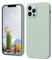 ElestBela für iPhone 12 Pro Hülle Silikon Case, Handyhülle für iPhone 12 Pro Ultra Dünn Slim mit Microfiber, Kratzfeste Rundumschutz Case Schutzhülle Hülle Hellgrün