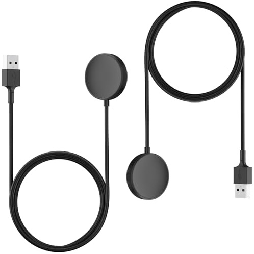 Wanme Chargeur Compatible avec Samsung Galaxy Watch 8/8 Classic/7/FE/ULTRA/6/6 Classic/5/5 Pro/4/4-Classic/3/Active 2/Active, 100cm Câble USB Remplcmet pour Samsung Watch (Noir/Noir)