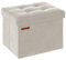 SONGMICS Sitzhocker mit Stauraum, kleine klappbare Sitzbank, 31 x 41 cm Fußbank, Aufbewahrungsbox, bis 130 kg belastbar, für Wohnzimmer Schlafzimmer Schlafsaal, cremeweiß LSF200W01