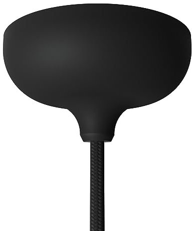creative cables - Kit Rosace en Silicone avec Trou Central et possibilité de Trou latéral - Noir
