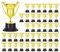 PATIKIL 40 Pack Mini Trophées en Plastique Doré de 3,3 Pouces - Coupes de Trophées Petites pour La Première Place - Récompenses pour Les Tournois de Sports, Football - Cadeaux de Fête