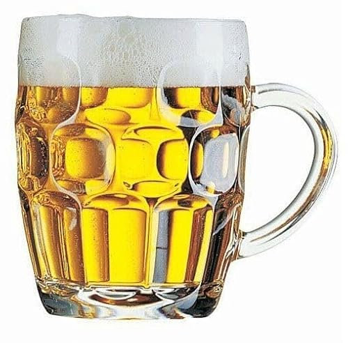 2X Dimpled Beer Tankard Britannia Half Pint Glass Collectables & Art Breweriana Drinkware, Glasses & Steins Pint & Beer Glasses