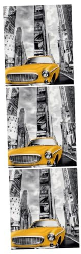 Toyvian 3 Sätze 1000 Teile New York Street Dickes Papierpuzzle New Yorker Straßenpuzzle Landschaftspuzzles Puzzle-Brett Landschaft Puzzles Kind New York City Stressabbauer