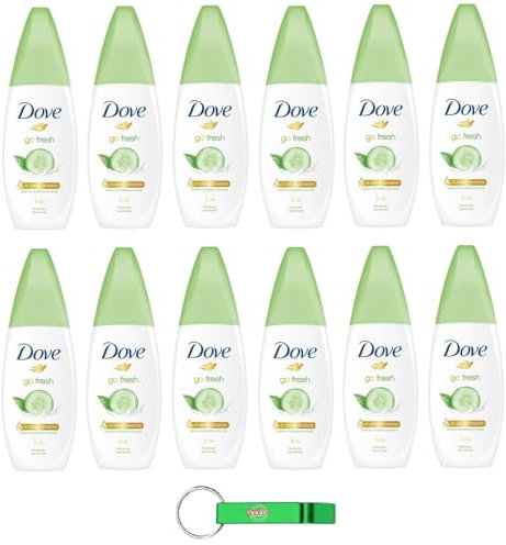 12x Dove Go Fresh Deodorante Vapo Gurke und Grüner Tee mit Feuchtigkeitscreme,Deodorant Kein Gas 24h - Deo 75ml + Beni Culinari Kostenloser Schlüsselanhänger