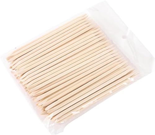 100 PCS Orange Sticks for Nails,Lightweight Wooden Cuticle Sticks,Double Heads Wooden Nail Sticks,Orange Wood Cuticle Pusher Nail Stick,Multi Professional Nail Tools for Salons and Home