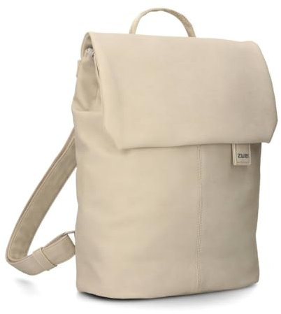 Zwei Damen City-Rucksack Mademoiselle.M MR13 Tagesrucksack 7 Liter, gepolstertes Laptopfach, Magnet-Verschlussklappe, Hauptfach mit Reißverschluss, Rückenpolsterung, klassisch-elegant (nubuk-linen)