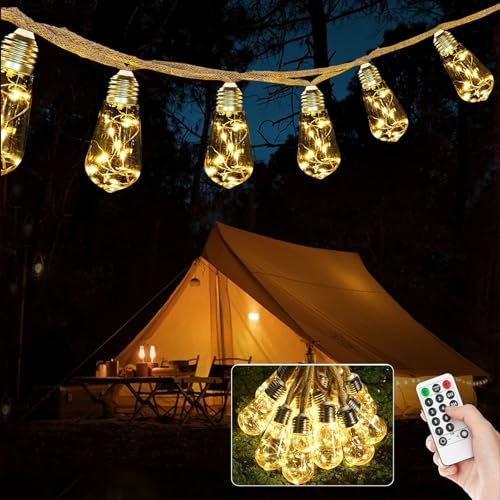 LED Lichterkette Außen,8.5M Lichterkette Innen Aussen Strom Outdoor,8 Modi Lichterkette Garten mit 20 Glühbirnen,Lichterkette Außen S17 IP44 Wasserdicht mit Oudtoor Deko für Gärten, Party