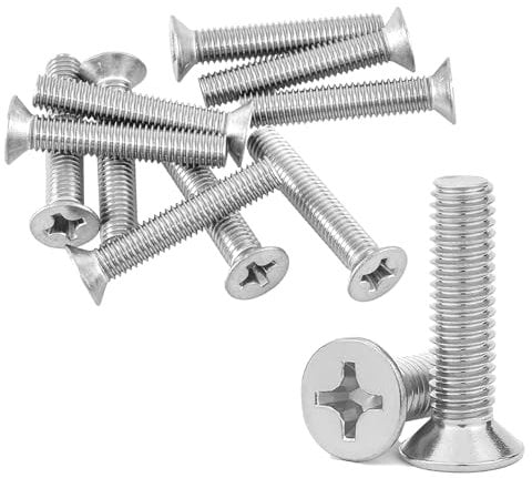 30 Pcs M4 Door Handle Screws,Carbon Steel M4 Screws,Flathead Door Knobs Cabinet Handles Screws,Galvanized Surface M4 Countersunk Bolts,for Kitchen Bedroom Drawer Cabinet(4mm x 30mm)