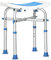HOMCOM Tabouret de Douche Chaise de Douche siège de Douche pour Personnes âgées et handicapées - Assise rembourré et réglable, Patins à ventouses antidérapants, en Aluminium Charge Max. 150 kg Bleu