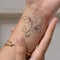 Inkster Tattoo -Geburtsblume Feb Veilchen - vegane & wasserfeste Temporäre Tattoos für Erwachsene - EU-Kosmetikzertifizierte Farbe - revolutionäres 2 Wochen Tattoo | Premium Klebetattoos
