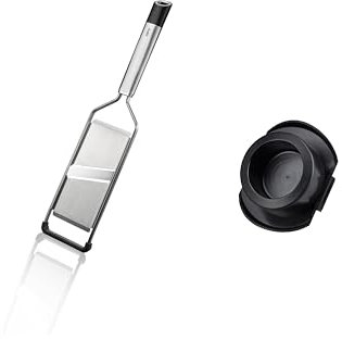 GEFU Gemüse- und Kartoffelhobel PRIMELINE mit Restehalter - Küchen-Hobel aus Edelstahl für perfekte Obst- & Gemüsescheiben und -streifen, Schnittstärke 3mm