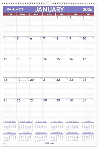 AT-A-GLANCE 2026 Wall Calendar, 20 x 30, Extra Large (PM42826)