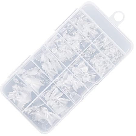 240 pièces/lot de faux ongles courts en gel doux pour ongles courts et demi conseils transparents pour salon
