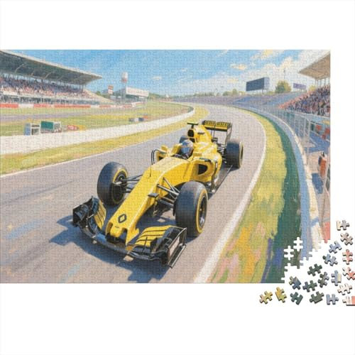 Formel 1-Rennen 1000 Teile Puzzle Puzzle Erwachsene F1 Auto Puzzlespiel-Herausforderung Pädagogisches Spiel Herausforderung Home DekoRatteion Schöne Geschenkidee 1000pcs (75x50cm)