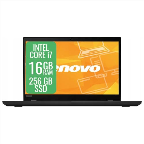 Lenovo Thinkpad Pc Portatile Notebook Business Intel i7 8th, 16 Gb Ram, 256 Gb SSD, Nvidia MX250, Display FHD da 15.6, WiFi, Windows 11 Pro + Libre Office (Ricondizionato)