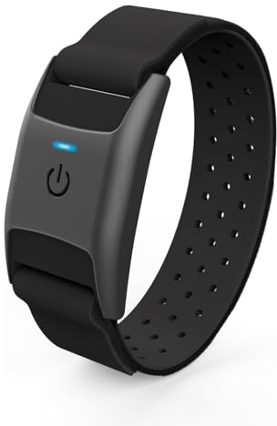 Pulsera de monitor de frecuencia cardíaca HRM CHILEAF con sensor de frecuencia cardíaca IP67 ANT+ Bluetooth 60H de larga duración compatible con Polar Beat, Wahoo Fitness, SportsTracker, Zwift, Nike+