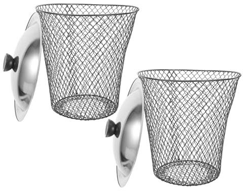 Gadpiparty Lot de 2 Poubelles en Métal avec Couvercle, Bac à Compost Extérieur Compact, Lombricomposteur pour Jardin Cuisine, Stockage Extérieur de Déchets Organiques, Composteur Domestique