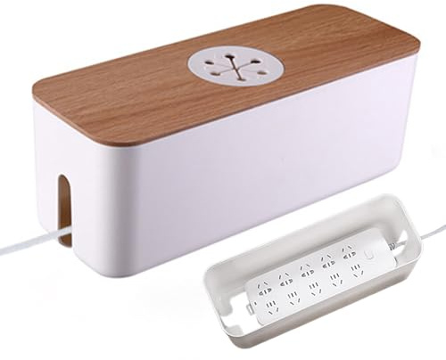 Cable Management Box Power Line Storage Case Protect Cables Charger Socket Organizer Large Capacity for Hiding Messy Cables