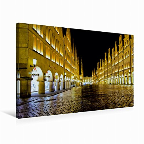 Premium Textil-Leinwand 75 x 50 cm Quer-Format Münster in Westfalen - Der Prinzipalmarkt | Wandbild, HD-Bild auf Keilrahmen, Fertigbild auf hochwertigem Vlies, Leinwanddruck von Paul Michalzik