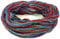 GURU SHOP Weicher Loop Schal/Stola, Magic Loopschal, Weste - Blau/rot, Herren/Damen, Baumwolle