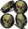 BiomarLabs 4 x 60mm Silikon Nabenkappen Kappen Goldschädel Totenkopf Golden Skull Felgendeckel Radkappen Radnabendeckel Nabendeckel Auto Tuning C 73 Z*
