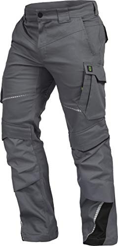 Leibwächter Flex-line Arbeitshose Herren – grün/schwarz – Gr. 24 – Bequeme Workwear mit Elastan (Spandex) – 60°C waschbar & trocknergeeignet – erhöhte Reißfestigkeit – für verschiedenste Berufe