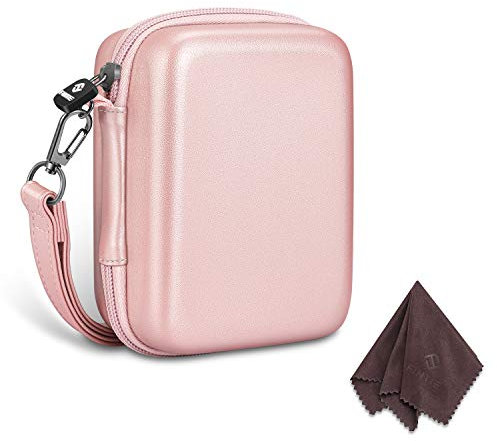 FINTIE Tasche kompatibel mit Fujifilm Instax Mini LiPlay hybrid Sofortbildkamera/Gofunly/GlobalCrown/GREPRO Mini Digital Kamera - Premium Kunstleder beschichtete Starke Eva Hartschalen Tasche