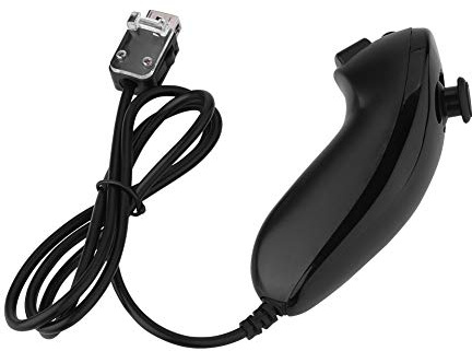 Game Handle Controller, Gamepad Ersatz Remote Game Controller mit Silikonhülle und Handschlaufe für Nintendo Wii und Wii U (Schwarz)