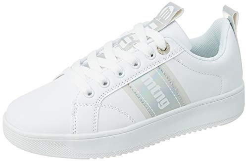 MTNG Jungen Forza Leichtathletik-Schuh, Action Pu Blanco/Iris Plata