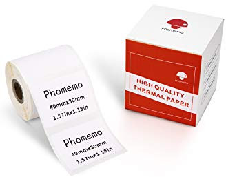 Phomemo M110 Etikett Phomemo Multifunktional Thermo selbstklebendes Etikett,1.57x1.18 (40x30mm),kompatibel mit M110 M200 M120 M220 M221 M108 M102 M100 M150 M250 M260 Etikettendrucker, 230/Rolle
