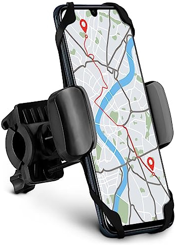 moex Handyhalterung Fahrrad für alle ULEFONE Handys | Dreh- & Schwenkbar, Fahrrad Handyhalter Smartphone Halterung Handy, MTB, E-Bike, Rennrad - Schwarz