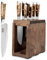 JUNYUJIANGCHEN Kochmesser Set,Profi Damastmesser-Set Messerblock Messer Set 8-TLG,sehr hochwertiges Damast Küchenmesser Set,Damaskus-Kochmesser mit weißem Schattenholzgriff,Messer Set Für Küche