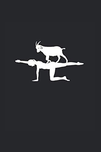 Yoga goat on person: 6x9 liniertes Journal