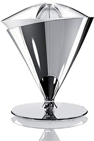 BUGATTI, Vita, Spremiagrumi Elettrico, Velocità 90-95 rotazioni al minuto, Capacità 0.6 litri, Filtro in Acciaio Inox, 80 W, Design Elegante, Colore cromo