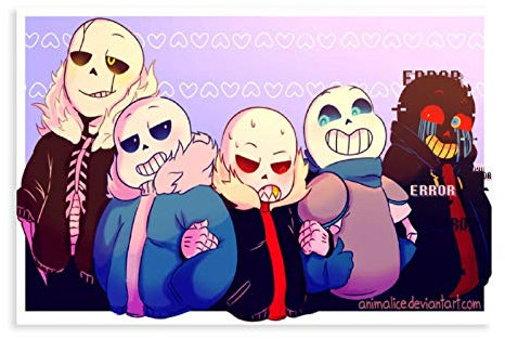 weqwe Game Undertale 27 Leinwand-Poster, Wandkunst, Dekor, Druck, Bild, Gemälde für Wohnzimmer, Schlafzimmer, Dekoration, 30 x 45 cm, ohne Rahmen-style1
