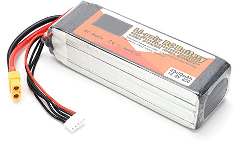 Dilwe RC Lipo Akku, 14.8V 4500mAh 4S 60C Lithium Akku für RC Auto Boot Flugzeug Drohnen