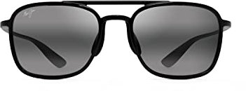 Maui Jim Unisex Sunglasses, Grey keokea Black Gloss, M
